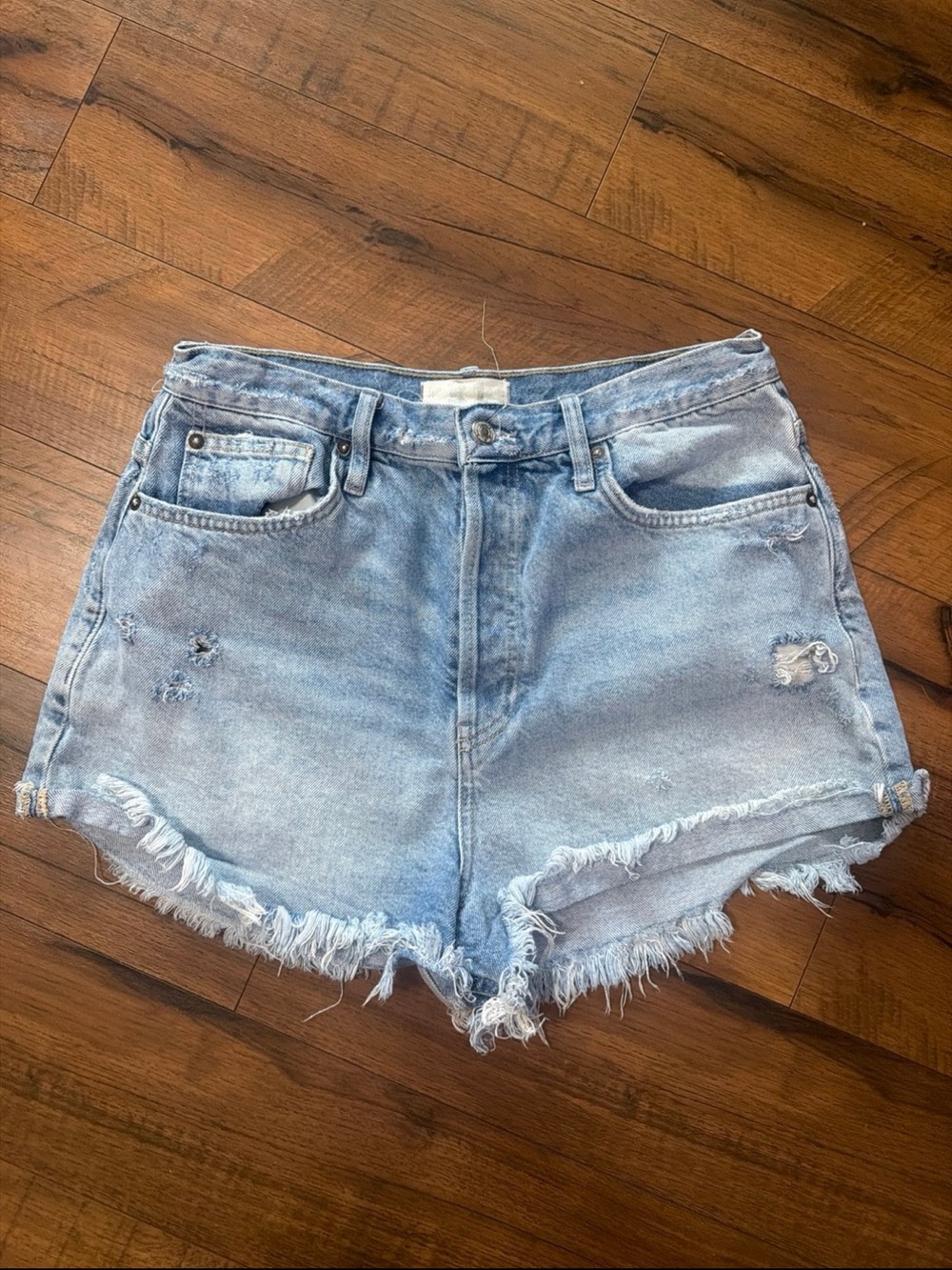We The Free Distressed Denim Shorts